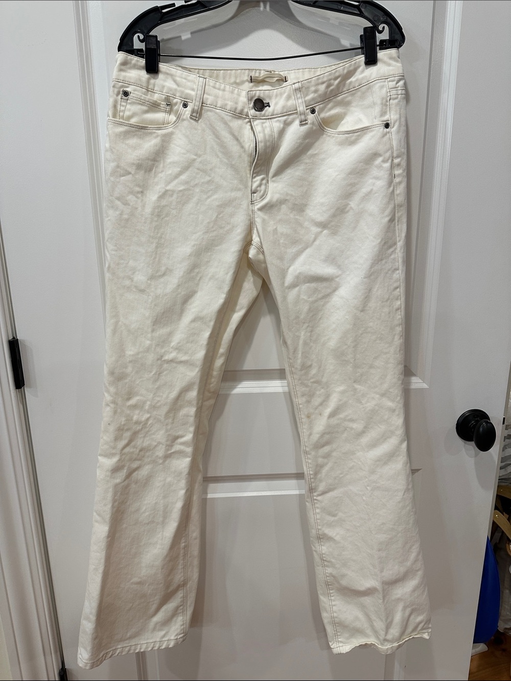 GAP Cream Women's Bootcut Jeans with contrast stitching